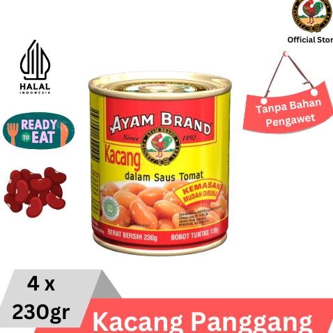 

ready Ayam Brand - Kacang Panggang Kaleng Baked Beans 4 pcs 230gr murah