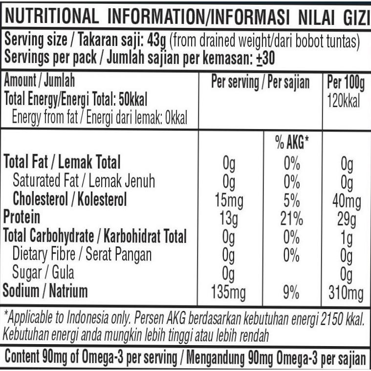 

ready Ayam Brand - Ikan Tuna Kaleng Chunk In Brine 2 pcs 150gr murah