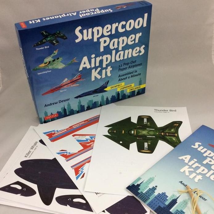 

baru Buku origami Supercool Paper Airplanes Kit