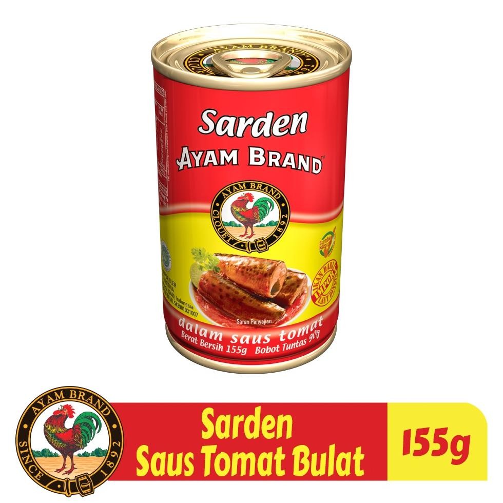 

ready Ayam Brand - Paket Sarden Mackerel Kaleng Bulat 155gr murah