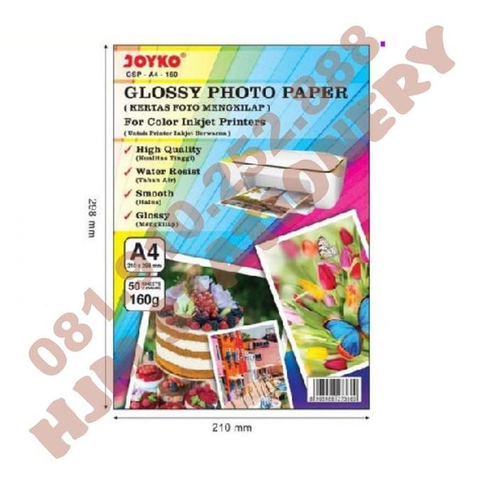 

baru KERTAS STIKER / GLOSSY PAPER A4 160GR STICKER