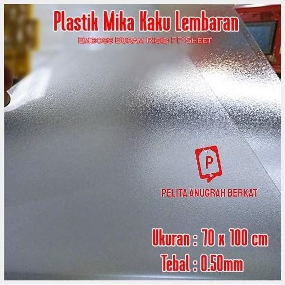 

ready stock Plastik Mika Transparan Emboss Buram Kaca Es Agenda Lembaran 70x100cm