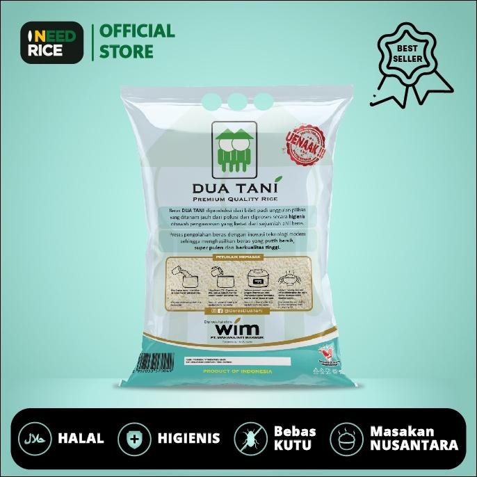 

ready Beras Dua Tani Premium Super Platinum 5kg-Pulen-Long Grain murah