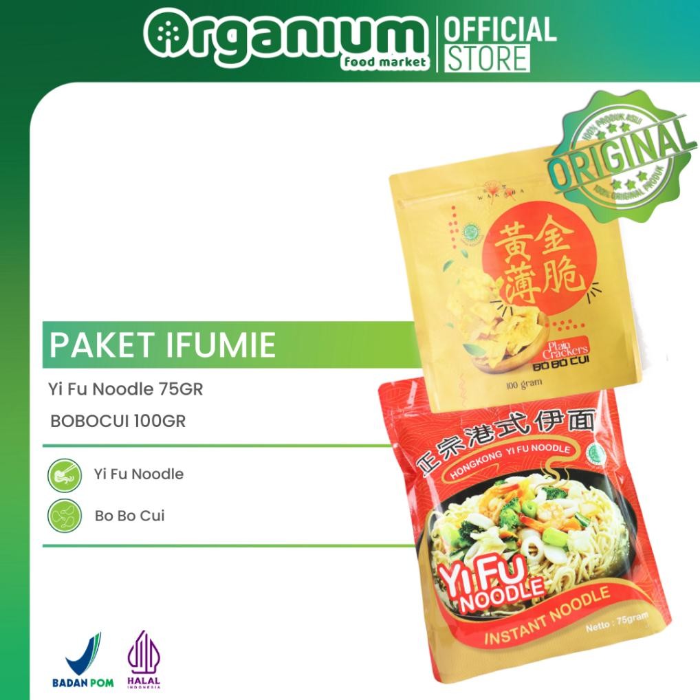 

ready Organium Paket Hongkong Yi Fu Noodle 75g + Bo Bo Cui 100g murah