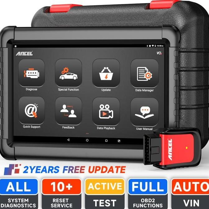 Bahasa IndonesiaAncel X6 Bluetooth Obd2 Scanner Alat Diagnosis Mobil Active Test Tool