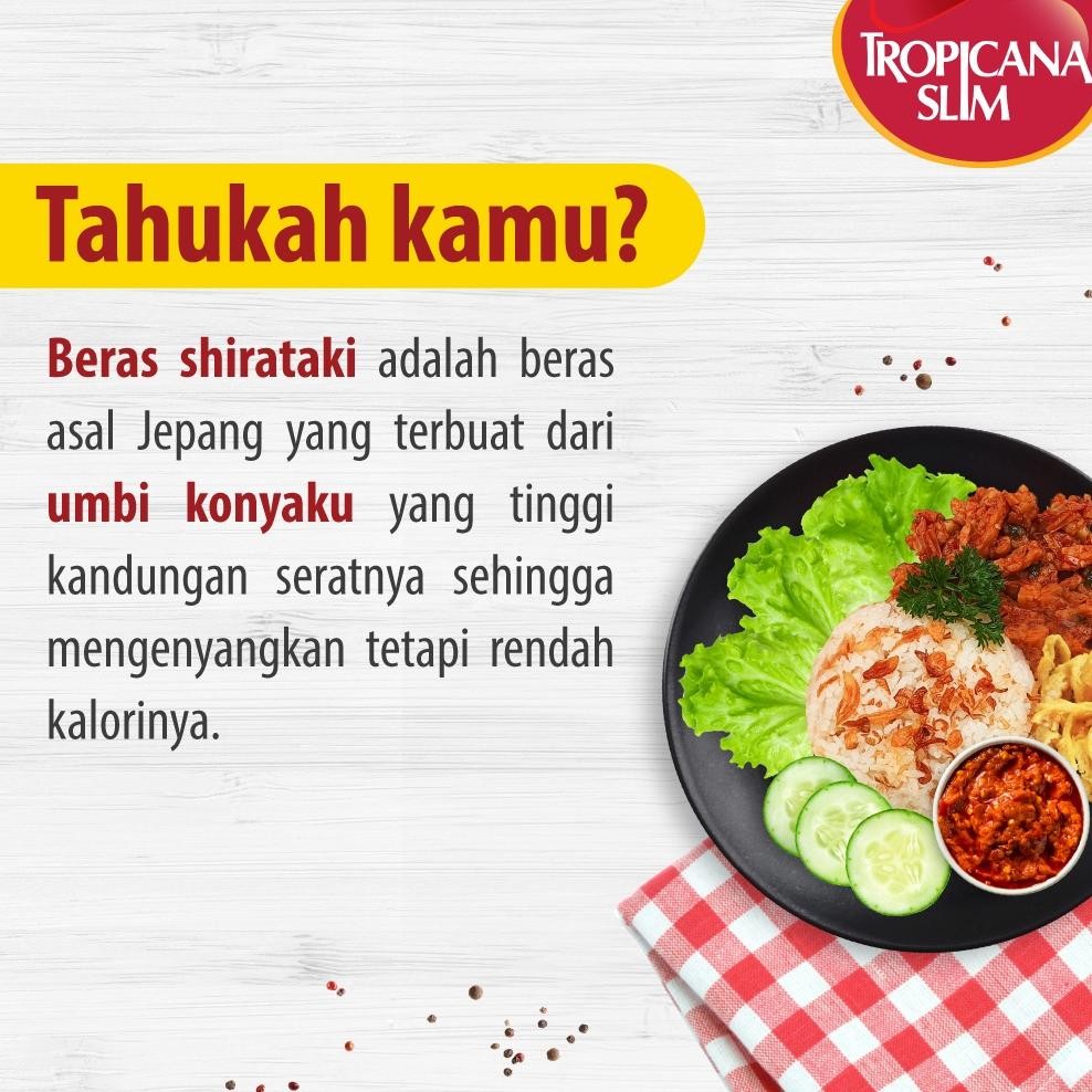 

ready Shirataki Package - Tropicana Slim Shirataki Noodles (2 pcs) & Tropicana Slim Shirataki Rice 72 g murah