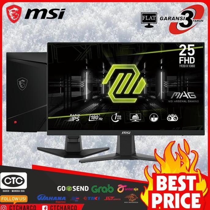 MONITOR LED MSI MAG 256F FHD Rapid IPS 180Hz HDR Adaptive-Sync MAG256F