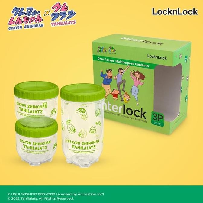 

Locknlock Giftset Toples Interlock 3P Crayon Shinchan X Tahilalats
