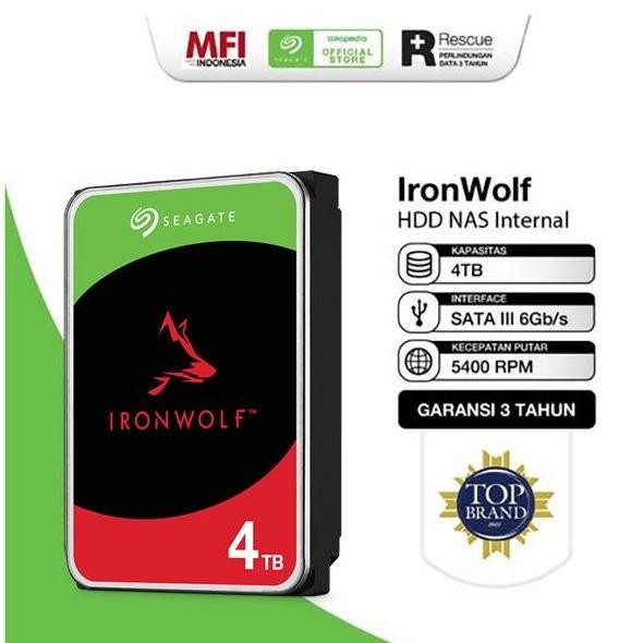 Seagate IronWolf Harddisk NAS 4TB SATA Storage