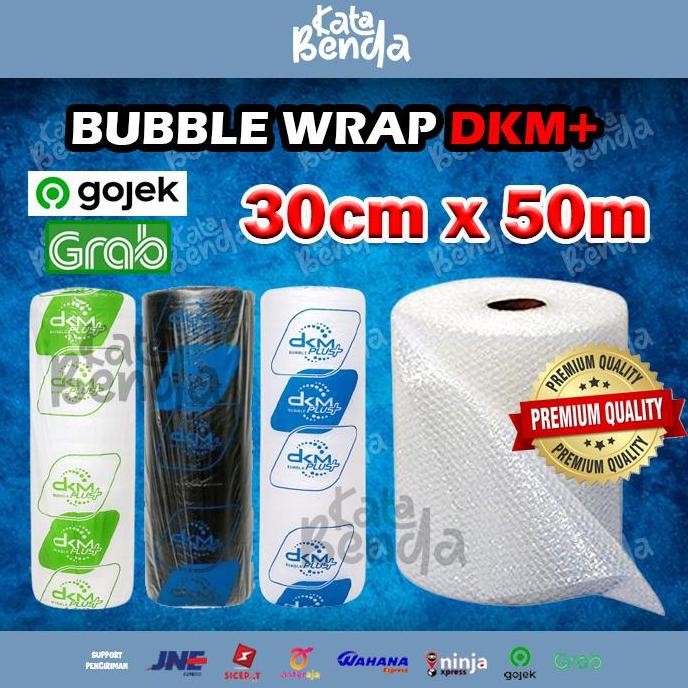 

ready stock Plastik Bubble Wrap ukuran 30 cm x 50 meter DKM PLUS Tebal Berkualitas