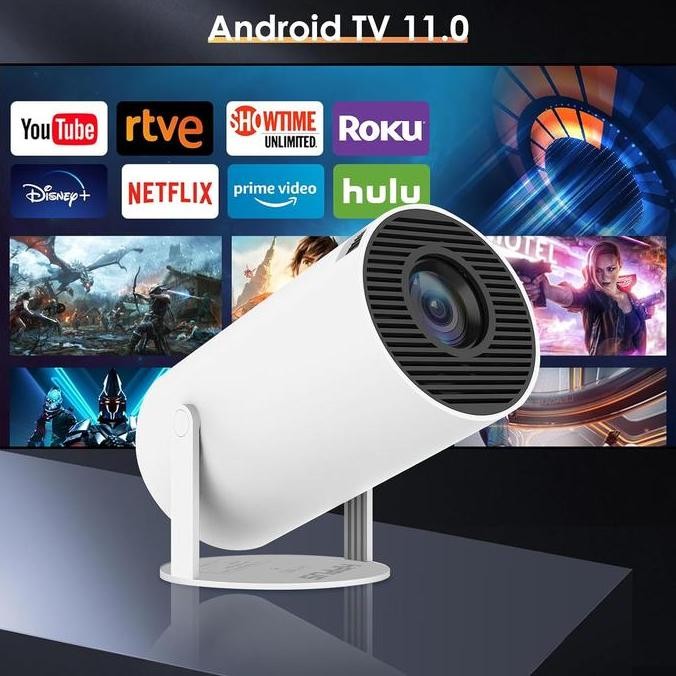 Projector HY300 Infocus LED Proyektor 4K Wifi6 Dualband Wireless