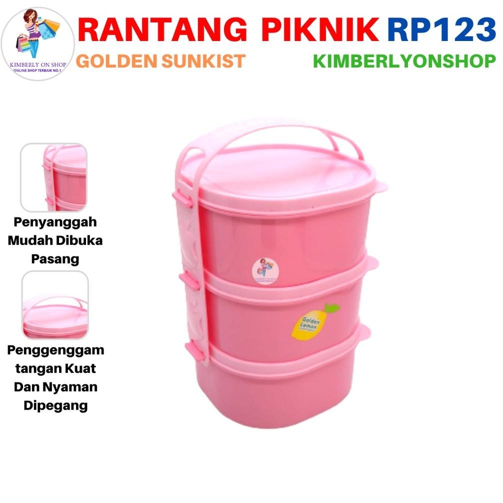 Rantang Piknik Susun Anak Wadah Saji Makanan Rp 123 Golden Sunkist Terlaris
