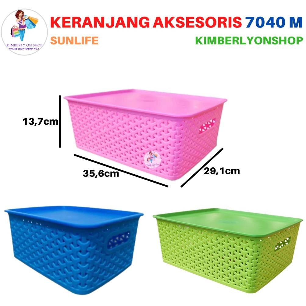 Keranjang Serbaguna Dengan Tutup Narita Basket 7040 M Sunlife Trending