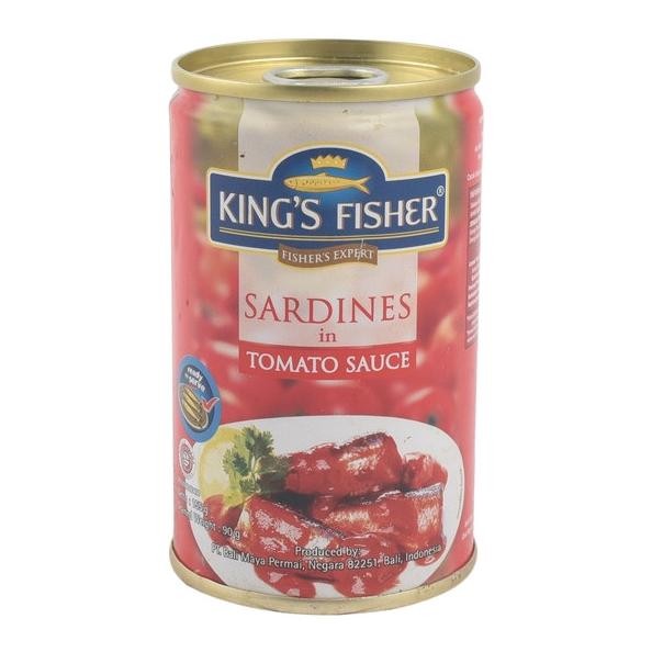 

ready King's Fisher Paket 6 pcs Sarden mini saus tomat Makanan Kaleng 155 gr murah