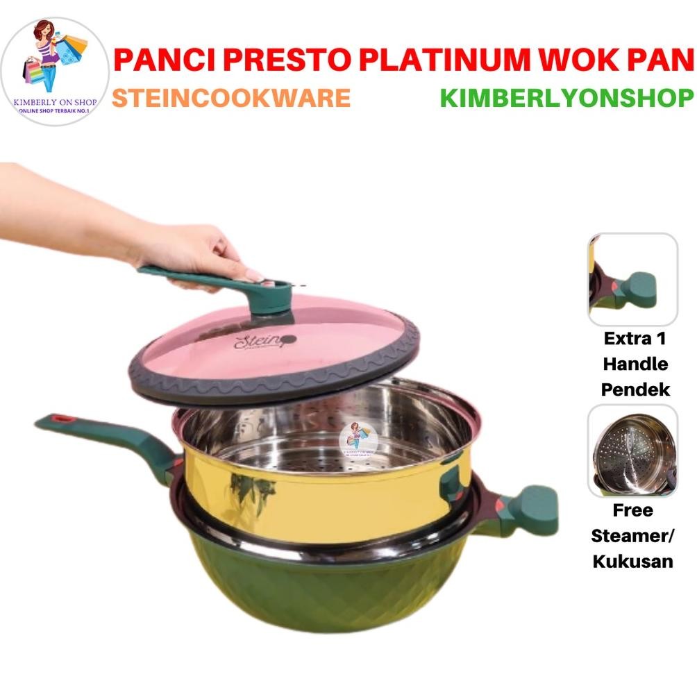 Panci Presto Wok Platinum Pressure Cooker 32 Cm Steincookware Stok