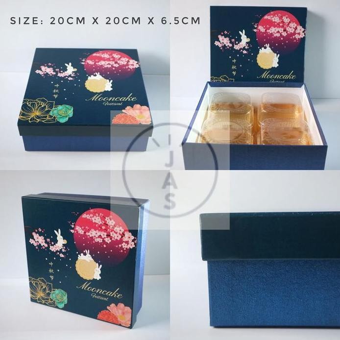 

ready stock kotak kue 20x20x6,5 hardbox / hand made / edisi moon cake