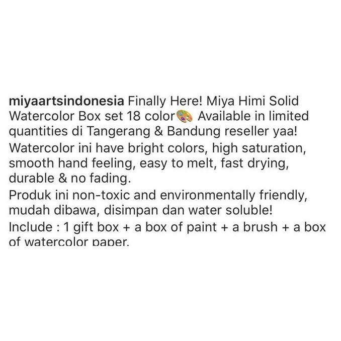 

ready Miya himi solid water color 18 premium