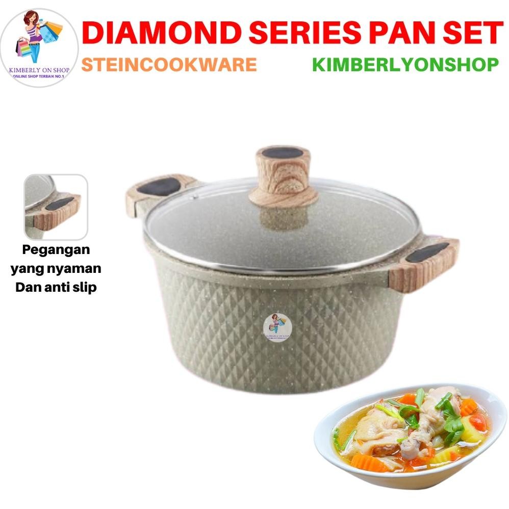 Frypan & Casserole Paket Diamond Series Set Granite Stein Cookware Spaylater 0%