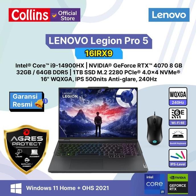 LENOVO Legion Pro 5 16 i9-14900HX RTX4070 1TB 16" WQXGA 240HZ W11 OHS