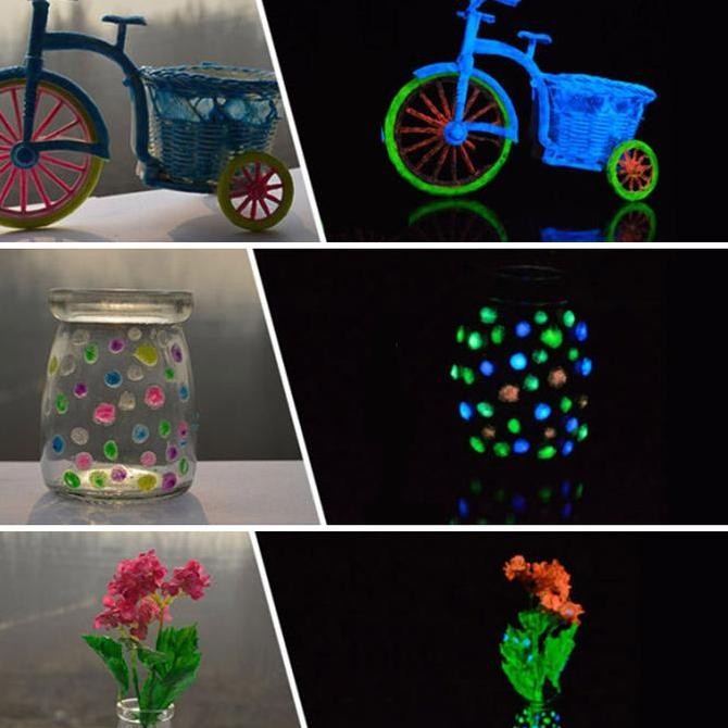 

ready 1set 8 warm pigment resin Powder Glow In The Dark
