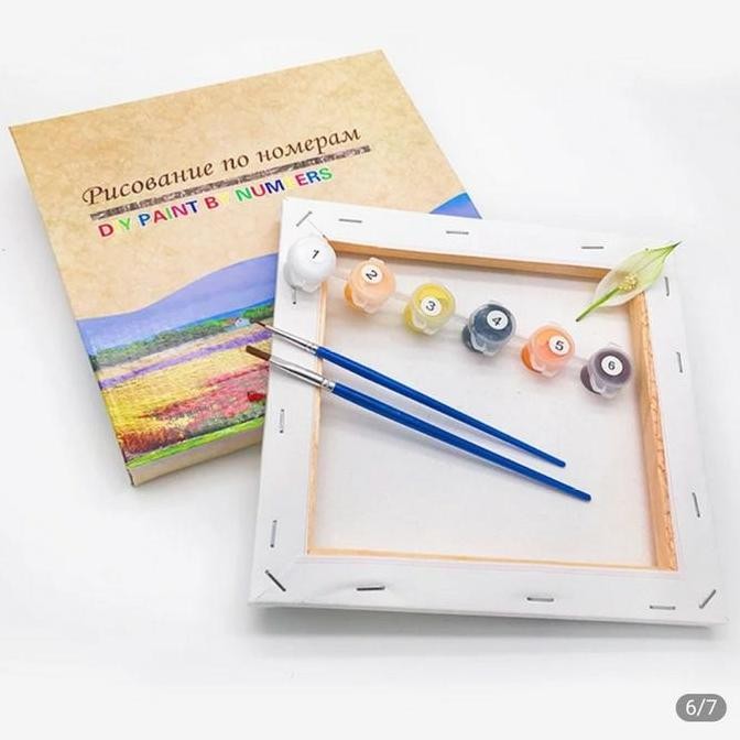 

ready SET KIT KANVAS LUKIS ANAK 20x20 CM CANVAS PAINTING PRINCESS BY NUMBER