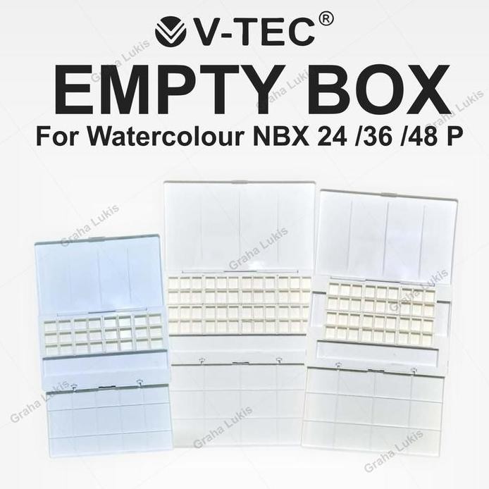 

ready Empty Case for Watercolour 24 Pocket Box + Halfpan - NBX 24