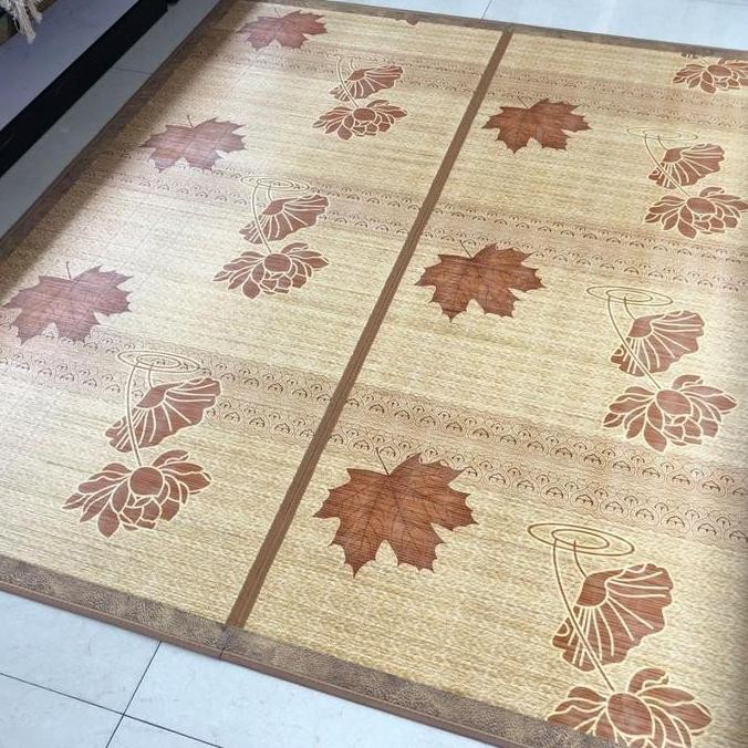 TIKAR BAMBU LIPAT MOTIF IMPORT KUALITAS PREMIUM 180x200cm MATRAS PENYEJUK ALAS TIDUR murah