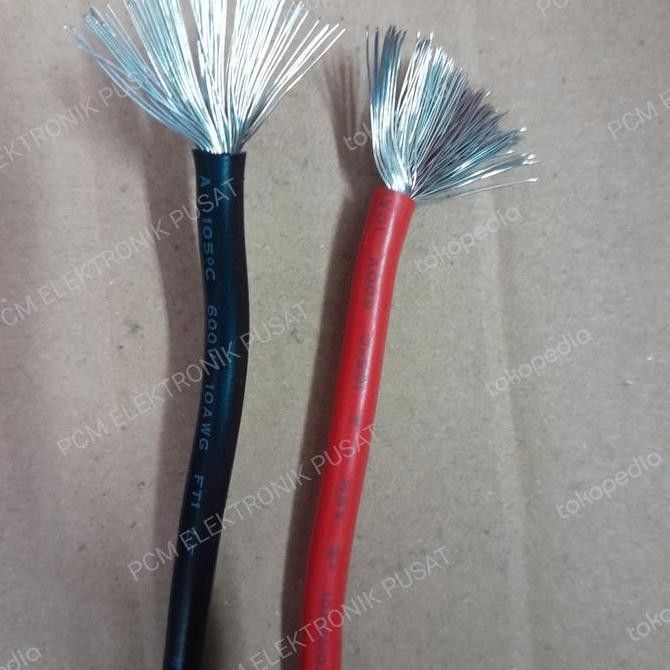 ready kabel AWG10 AWG 10 kabel serabut tembaga putih harga per meter Hitam