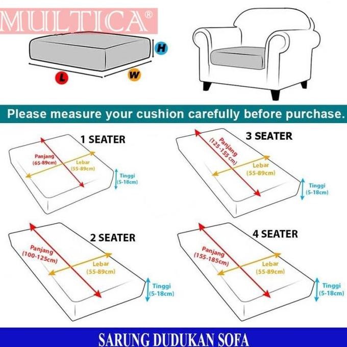 ready MULTICA Sarung Sofa Stirp Besar Elastis Sarung Sofa 2 Tempat Duduk Kursi Modern Sarung Tempat 