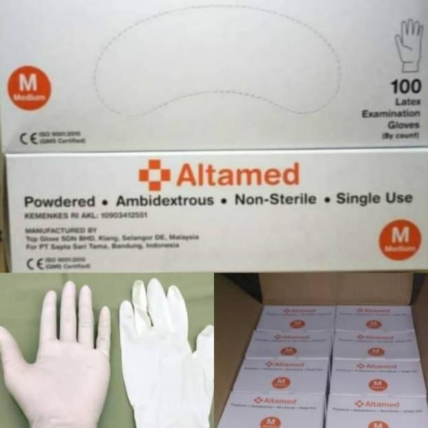 Glove Latex Powder Altamed/ Sarung tangan medis murah