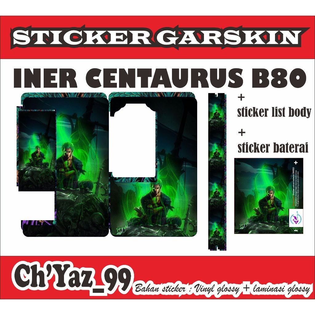 

B80 One Piece M Garskin Stiker Custom Fullbody Bisa COD