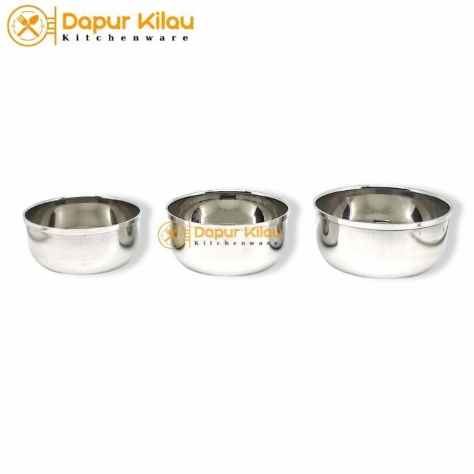 (Expert) Mangkok Kecil Stainless Steel Tebal Tempat Bumbu Saos Kecap 7-10.5cm