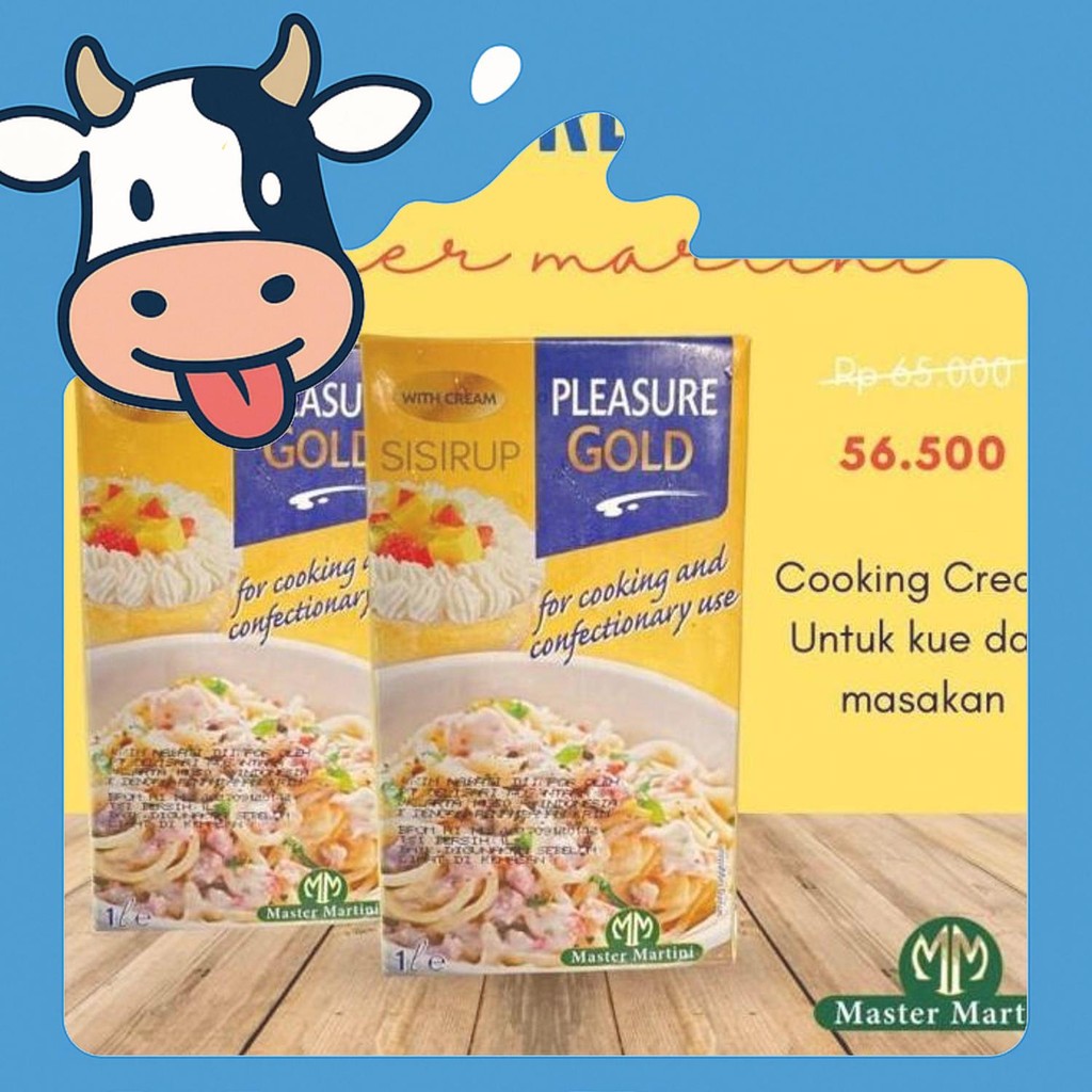 

Terbaru Pleasure Gold 1L / Cooking Cream / Krim Masak / Master Cooking