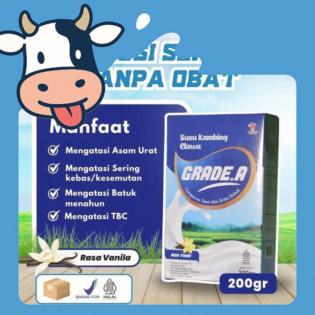 

Terbaru Susu Kambing Etawa Bubuk Grade A Rasa Vanila Untuk Kesehatan Tulang