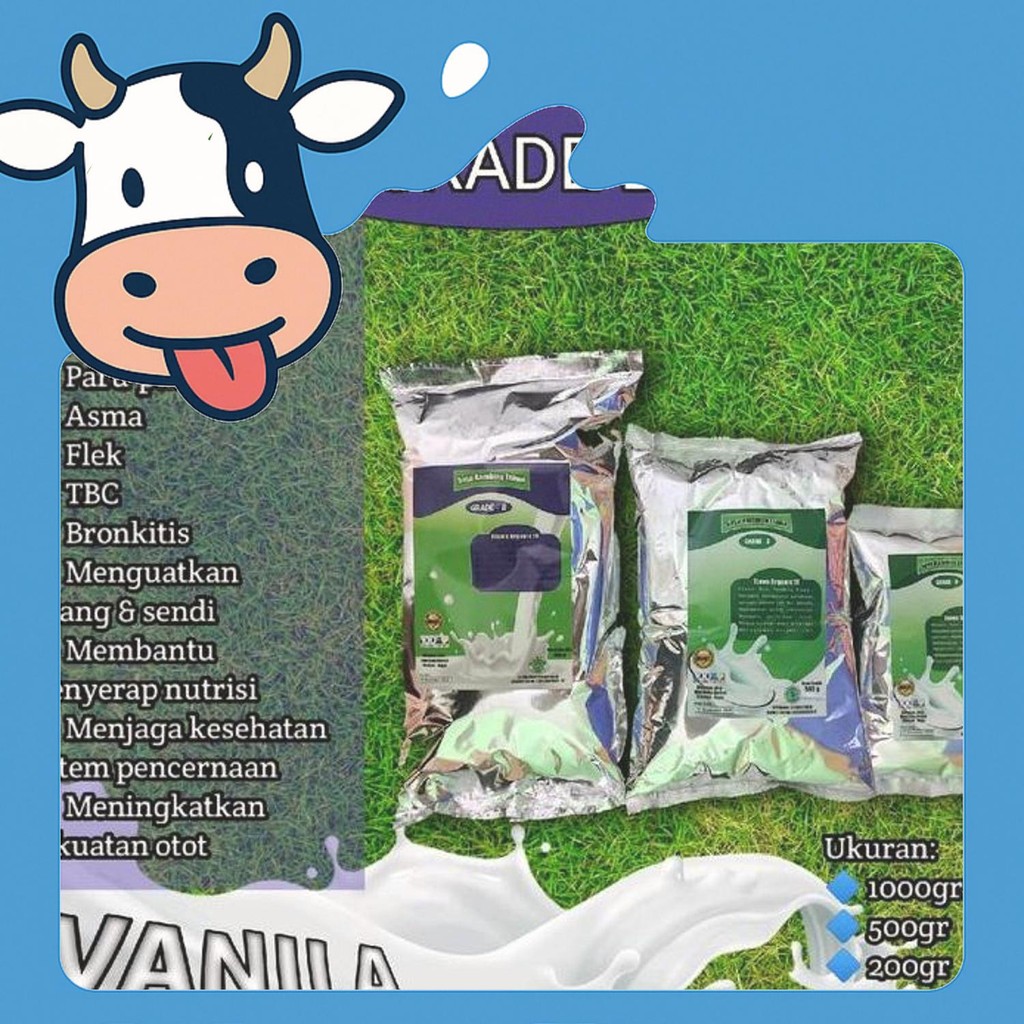 

Diskon Susu Kambing Etawa Grade-B 1Kg,500Gr,200Gr Rasa Original
