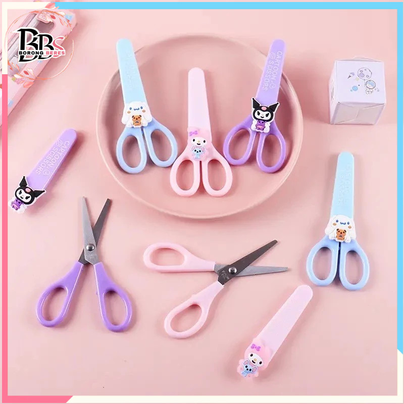 

BORES Gunting Motif Karakter Lucu Alat Tulis Anak Sekolah Kartun Diy Kertas Tangan Kantor ATK Scissors Mini