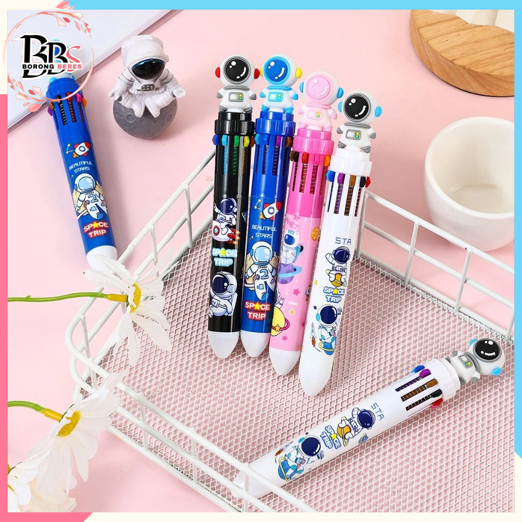 

BORES Pulpen Mekanik 10 Warna Pena Mekanik Motif Boneka Astronot 3d Bolpen Gel Tinta 10 Warna Karakter Lucu Dengan Pilihan Warna Beragam Alat Tulis Sekolah Anak Super Imut