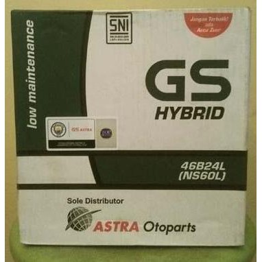 aki gs astra hybrid ns60l 45ah 12v aki basah yuasa ns massiv autocraft