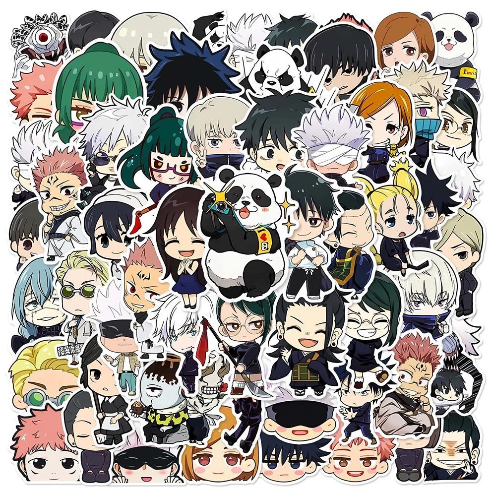

10/30/50pcs Kawaii Anime Jujutsu Kaisen Stickers Cute Cartoon Sticker Kids Toy Phone Case Skateboard Notebook Fun Graffiti Decal