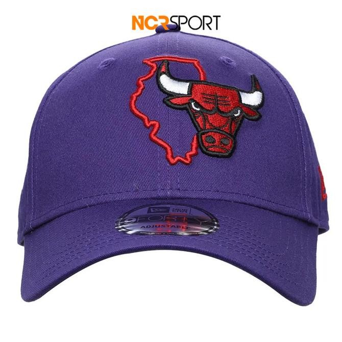 Promo Topi Basket New Era 9Forty Chicago Bulls Cap Purple Original 70685136