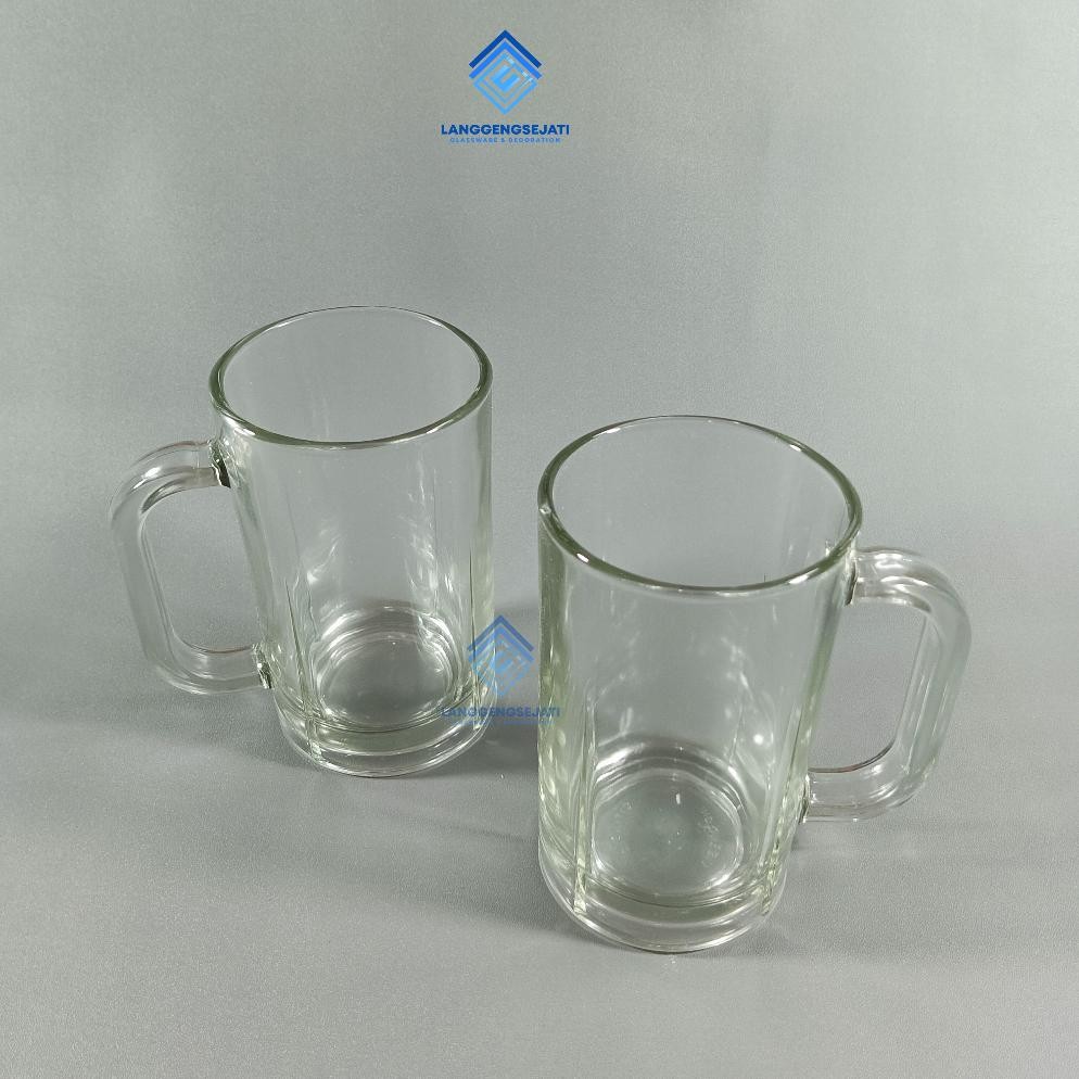 Gelas Citinova Monaco 6 Pcs | Gelas Mug Gagang Tinggi | Gelas Bir Kaca Besar Original