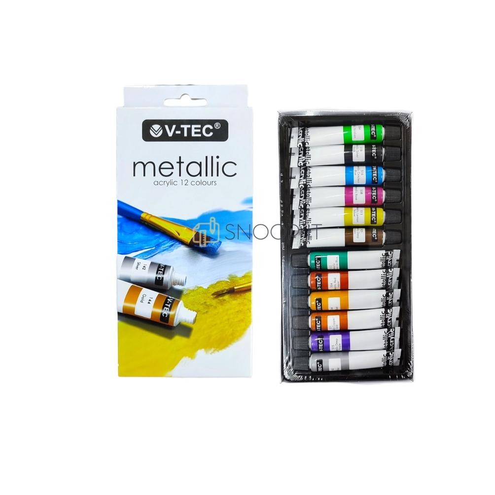 

CAT AKRILIK V-TEC ACRYLIC METALLIC MA-612 6 ML 12 WARNA METAL SHSNP Terlaris