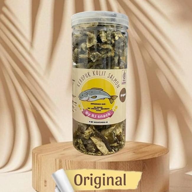 

Keripik Kulit Ikan Salmon Rasa Toples 175Gr Cemilan Enak