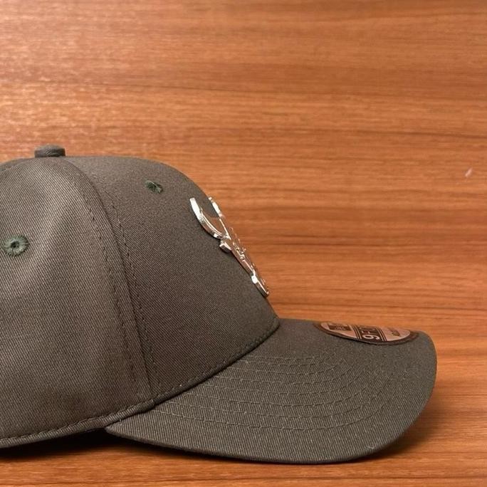 Grosir Topi Baseball Banteng Besi Silver Hijau Armi