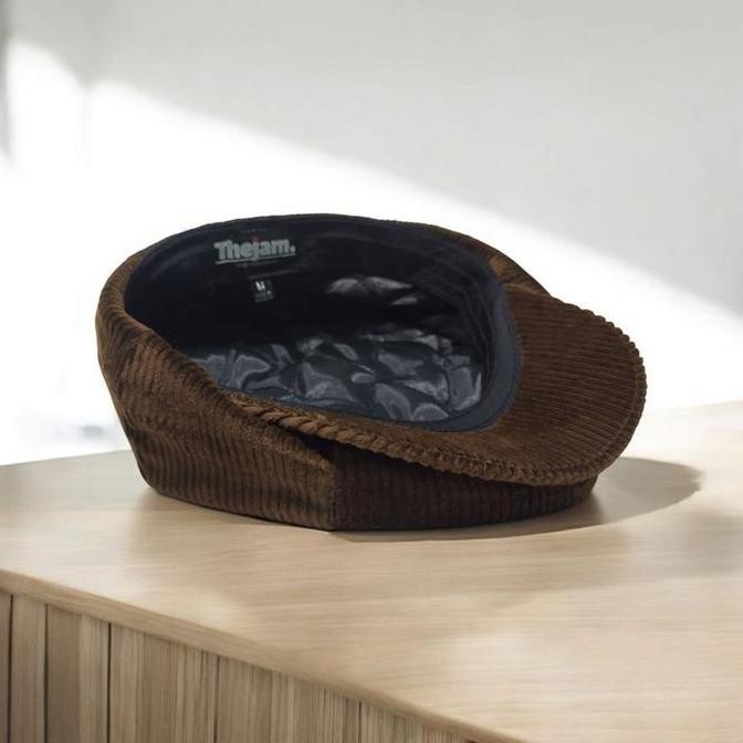 Murah Thejam Newsboy Cap Corduroy Brown Vintage