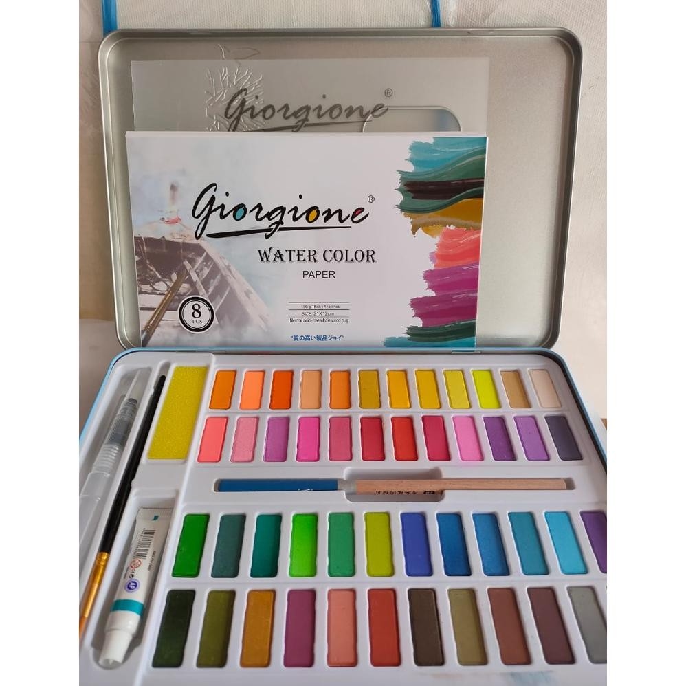 

water color giorgione 48 warna tin case set cat air giorgione 48 warna Terlaris