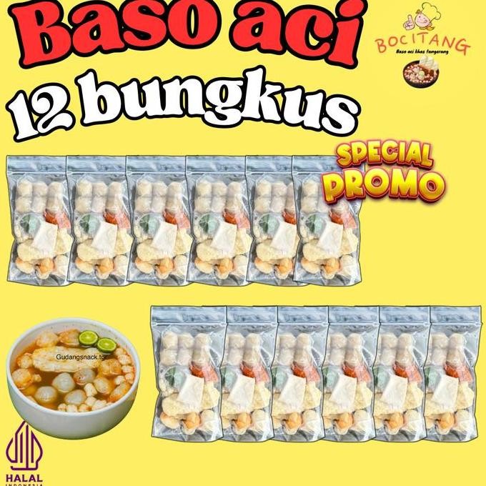 

12 BASO ACI PAKET HEMAT MAKANAN INSTAN Food Kaldu Pedas Kuah Seblak Ayam SHA