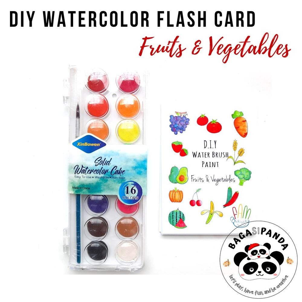 

Fruits & Vegetables Watercolor Set / Paket Kartu Mewarna 12 Buah / Sayuran Terlaris