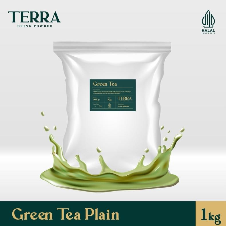 

ASLI TERRA GREEN TEA PLAIN POWDER 1KG - BUBUK MINUMAN MATCHA / GREEN TEA TANPA GULA