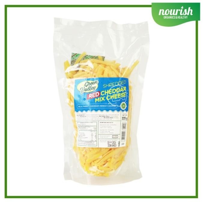 

(Expert) Green Valley Shredded Red Cheddar Mix Cheese, HALAL 225g (REAL CHEDDAR, BUKAN KEJU OLAHAN)
